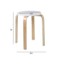 Taburet SIXTY-1 D41xH45cm, valge