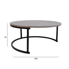 Diivanilaud BRITU D80xH35cm, hall