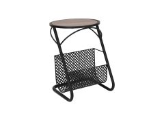 Abilaud ajalehehoidjaga Ø35 cm, must/pruun