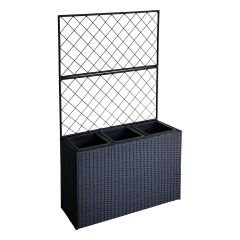 Lillekast WICKER taimetoega 83x29xH146cm