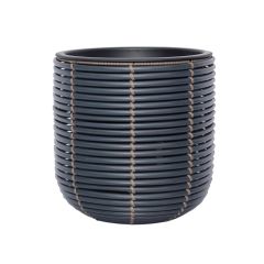 Lillepott WICKER D27xH28cm, sinakas must