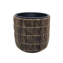Lillepott WICKER D27xH28cm, helepruun