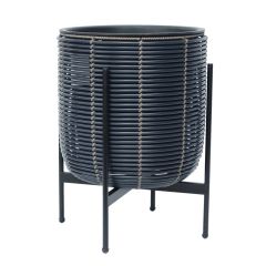 Lillepott WICKER alusega 38x38xH49cm, si
