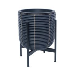 Lillepott WICKER alusega 30x30xH38cm, si