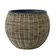 Lillepott WICKER D40xH32cm, helepruun