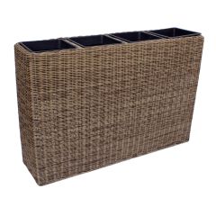 Lillekast WICKER 89x24xH60cm, helepruun