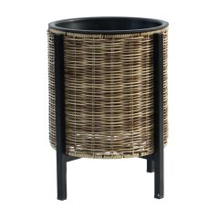 Lillepott WICKER alusega D28xH36cm, hele