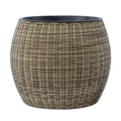 Lillepott WICKER D48xH40cm, helepruun