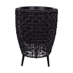 Lillepott WICKER 38x38xH54cm, must