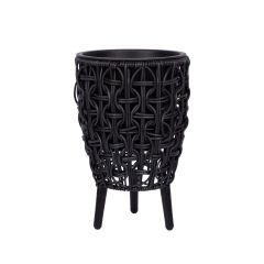Lillepott WICKER 21x21xH32cm, must