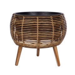 Lillepott WICKER 48x48xH43cm, helepruun