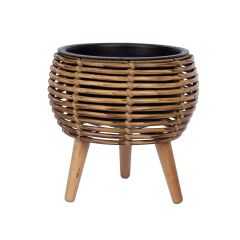 Lillepott WICKER 28x28xH28cm, helepruun
