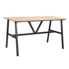 Söögilaud SVEA 140x70xH76cm, saar/must
