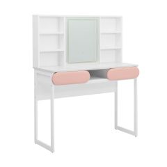 Tualettlaud LUMINA 100x40xH127.5cm, valge, roosa
