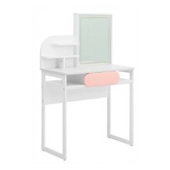 Tualettlaud LUMINA 80x40xH127.5cm, valge, roosa