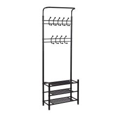 Esikunagi MAIKE jalatsiriiulitega 67x29xH192cm, must