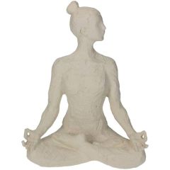 DEK.KUJU YOGA LOTUS XET-9643 17.8x11x23.5cm POLÜRESIIN VALGE