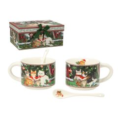 Kruusid MIA CATS 2tk H6,8cm 280ml, kinke