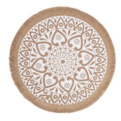 Lauamatt SOL D41cm, valge muster, mix