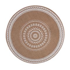 Lauamatt SUN D38cm, valge trükk, mix