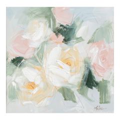 Õlimaal 100x100cm, pastelsed õied