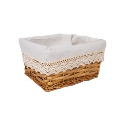 Korv MAX 24x18xH12cm, helepruun pitsiga