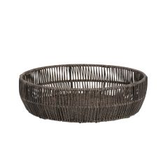 Korv BASILE D33/29xH8,5cm, tumepruun