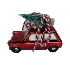 Jõuluehe JOY CAR 10cm, klaas