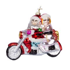 Jõuluehe JOY SANTA MOTORBIKE 13.4cm, kla