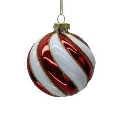 Jõuluehe JOY XMAS RED D8cm, klaas