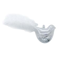 Jõuluehe JOY BIRD FEATHER 7cm, klaas
