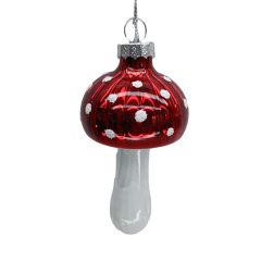 Jõuluehe JOY MUSHROOM 9cm, klaas
