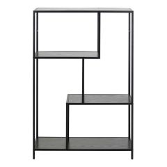 Riiul SEAFORD 77x35xH114cm, must