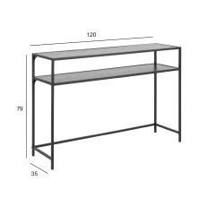 Konsoollaud SEAFORD 120x35xH79cm, must