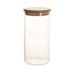 Klaaspurk JARA D8,3xH17cm 1000ml bambus