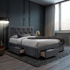 Voodi GLOSSY 160x200cm, madratsiga HARMO