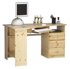Arvutilaud Ken 1, 133x95xK73, mänd, naturaalne vasakpoolne
