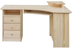 Arvutilaud Sven 1, 140x80xK75, mänd, naturaalne, parempoolne