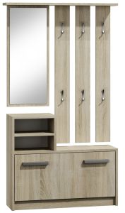 Esikukomplekt peegliga Vera, 85x24xK180 cm, Sonoma tamm