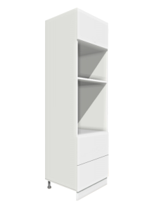 Köögi kõrge ahjukapp D14RU-2M-284, 60x56,5xK207 cm, valge