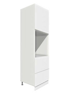 Köögi kõrge ahjukapp D14RU-2M-356, 60x56,5xK207 cm, valge