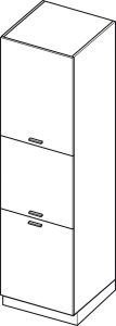 Köögi kõrge põrandakapp Elin SPD 4-2137, 40x58xK213,7 cm