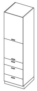 Köögi kõrge põrandakapp Elin SPD 6-3-2357 STM, 60x58xK235,7 cm