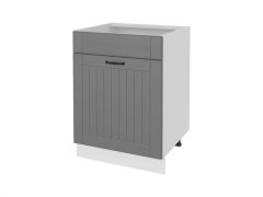 Köögi põranda valamukapp sahtliga Lora DZS 5 STM, 50x54xK82 cm, hall