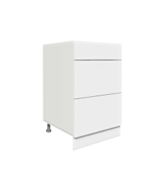 Köögi põrandakapp sahtlitega D3 M-50, 50x50xK82 cm, valge