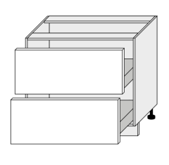 Köögi põrandakapp sahtlitega Optimum D2A 90, 90x50xK82 cm