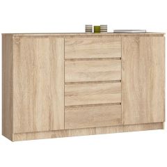 Kummut K160 2D 4SZ, 160x40xK99 cm, sonoma tamm