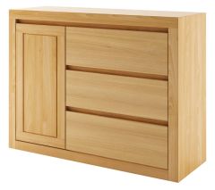 Kummut KD315, 140x41xK90 cm, tamm, naturaalne