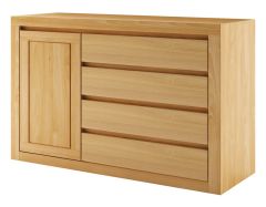 Kummut KD408, 140x41xK90 cm, pöök, naturaalne