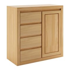 Kummut KD411, 90x41xK90 cm, pöök, naturaalne